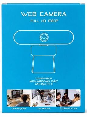 Full HD 1080P Blue Web Camera - Universal USB Webcam